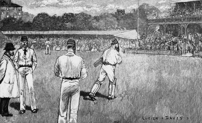 Framed Print : Cricket Match, MCC v Australia 1884 Framed Print : Cricket Match, MCC v Australia 1884