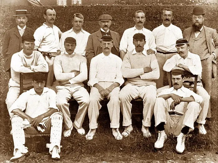Framed Print : Cricket, Notts CC in 1895 Framed Print : Cricket, Notts CC in 1895