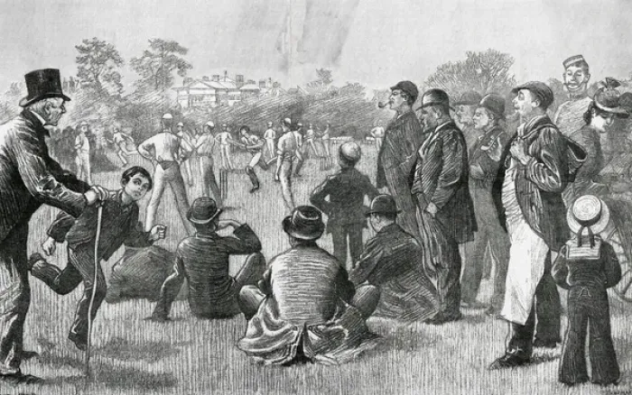 Framed Print : Cricket being played in Regents Park, London Framed Print : Cricket being played in Regents Park, London