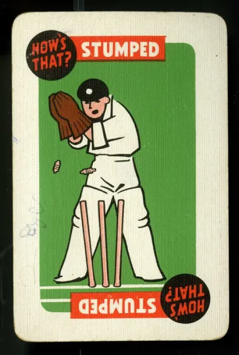 Framed Print : Cricket - Run-It-Out card game - Stumped Framed Print : Cricket - Run-It-Out card game - Stumped