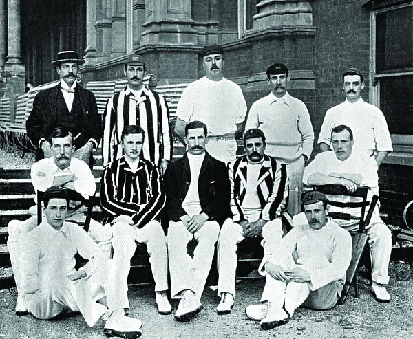 Cricket / Team / Derby. Derby W.Sugg, L.G.Wright, Porter