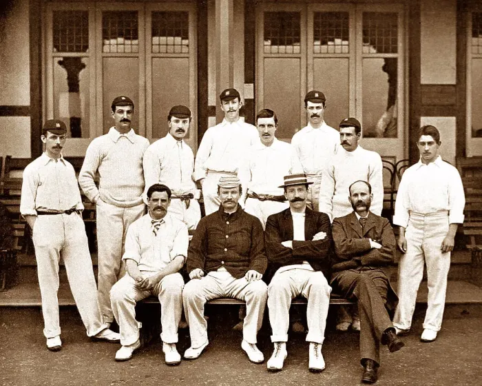 Framed Print : Cricket, Warwickshire CC in 1895 Framed Print : Cricket, Warwickshire CC in 1895