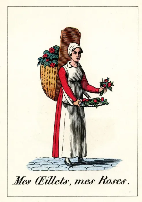 Framed Print : Cries of Paris - flower seller Framed Print : Cries of Paris - flower seller