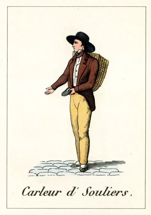 Framed Print : Cries of Paris - shoe repair man Framed Print : Cries of Paris - shoe repair man