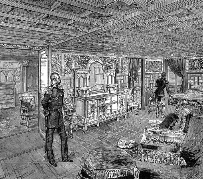 Framed Print : The Crimean Tartar Saloon, SY Livadia, 1880 Framed Print : The Crimean Tartar Saloon, SY Livadia, 1880