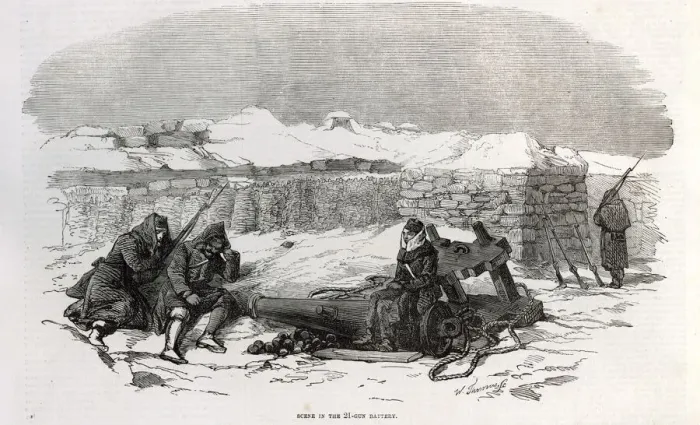 Framed Print : Crimean War - the 21-gun battery before Sebastopol Framed Print : Crimean War - the 21-gun battery before Sebastopol