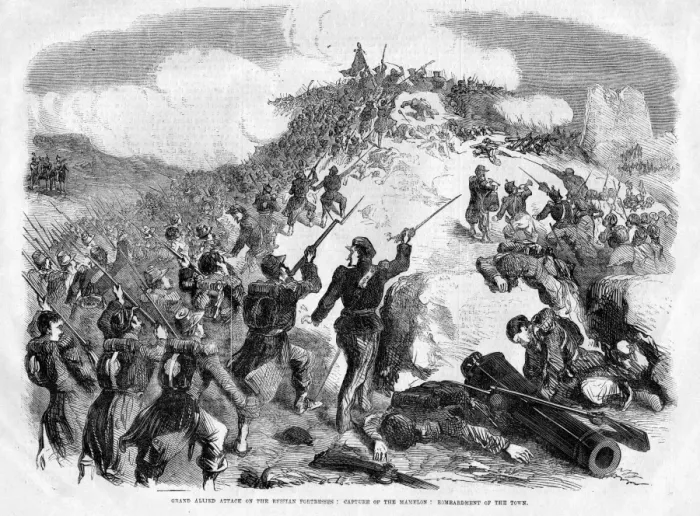 Framed Print : Crimean War, allied attack on Russian fortresses Framed Print : Crimean War, allied attack on Russian fortresses