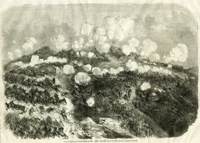 Framed Print : Crimean War, English attack on the Redan Framed Print : Crimean War, English attack on the Redan