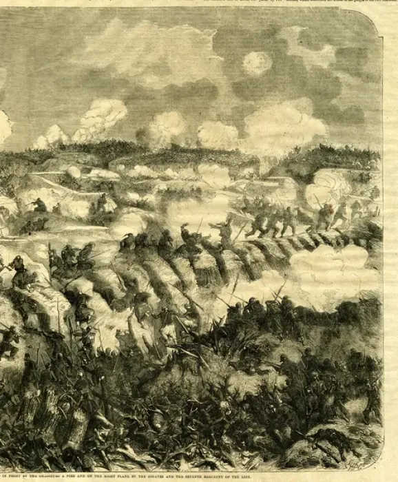 Framed Print : Crimean War, General MacMahons division in action Framed Print : Crimean War, General MacMahons division in action