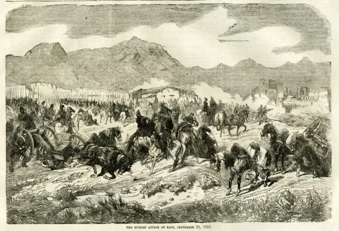 Framed Print : Crimean War, Russian attack on Kars Framed Print : Crimean War, Russian attack on Kars