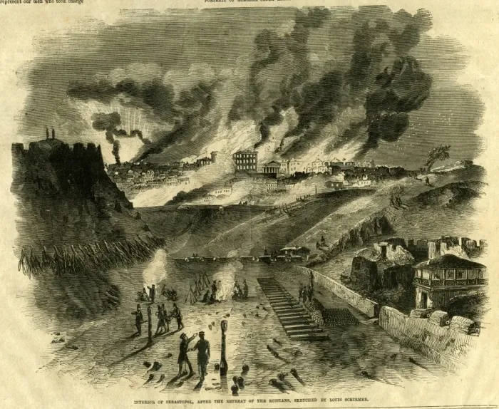 Framed Print : Crimean War, Sebastopol after Russian retreat Framed Print : Crimean War, Sebastopol after Russian retreat
