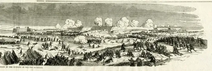 Framed Print : Crimean War, Sortie by Russians Framed Print : Crimean War, Sortie by Russians