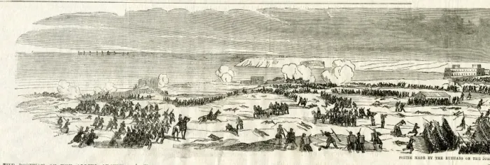 Framed Print : Crimean War, Sortie by Russians Framed Print : Crimean War, Sortie by Russians