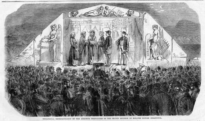 Framed Print : Crimean War, theatrical production before Sebastopol Framed Print : Crimean War, theatrical production before Sebastopol