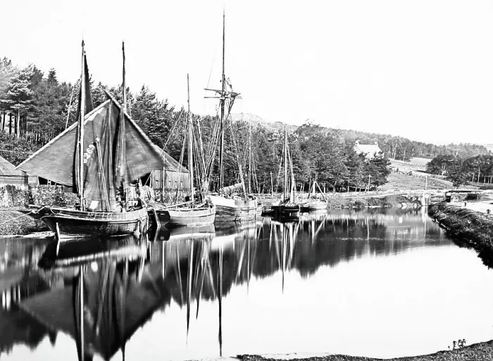 Framed Print : Crinan Canal at Ardrishaig, Victorian period Framed Print : Crinan Canal at Ardrishaig, Victorian period