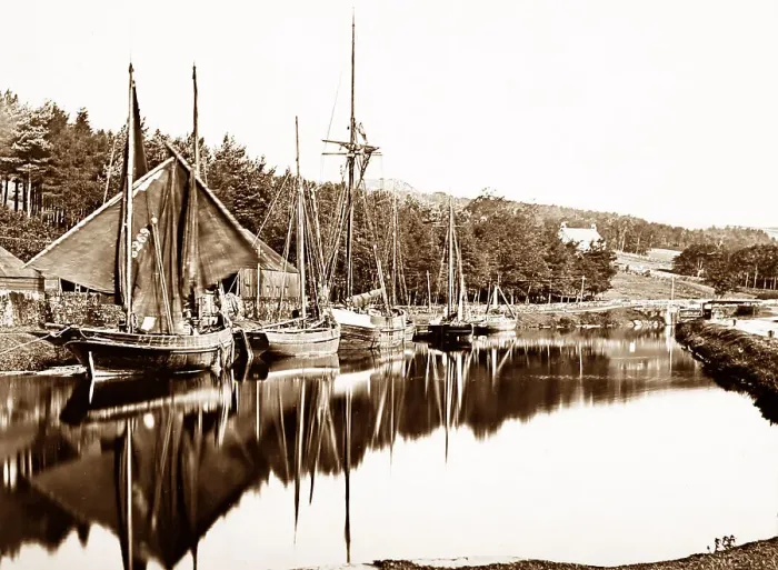 Framed Print : Crinan Canal at Ardrishaig, Victorian period