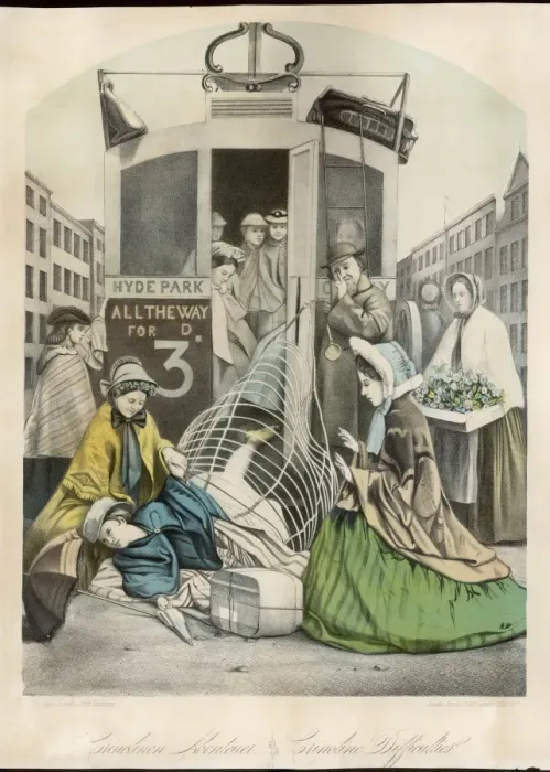 Framed Print : Crinoline Difficulties Framed Print : Crinoline Difficulties