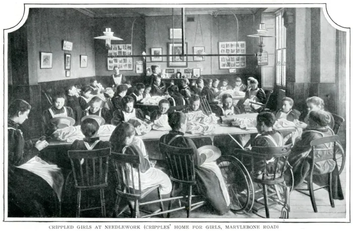Framed Print : Cripples Home and industrial School for Girls 1900 Framed Print : Cripples Home and industrial School for Girls 1900