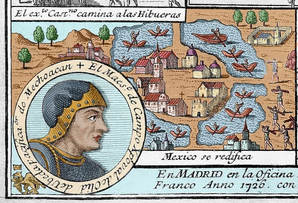 Cristobal de Olid (1488-1524). Spanish conqueror. Colored en