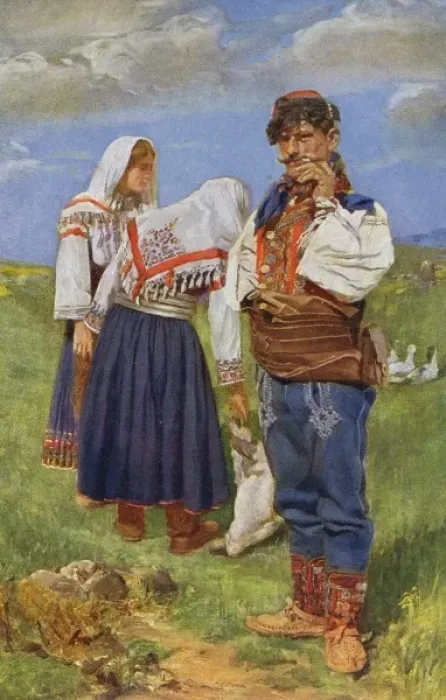 Framed Print : Croatia - Dalmatian National Costumes Framed Print : Croatia - Dalmatian National Costumes