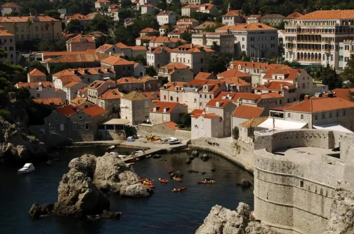 Framed Print : CROATIA. DUBROVNIK. Dance neighborhood and the wall Framed Print : CROATIA. DUBROVNIK. Dance neighborhood and the wall