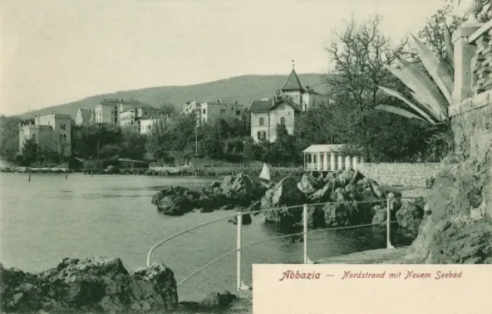 Framed Print : Croatia - Opatija (Abbazia) - New Swimming Baths