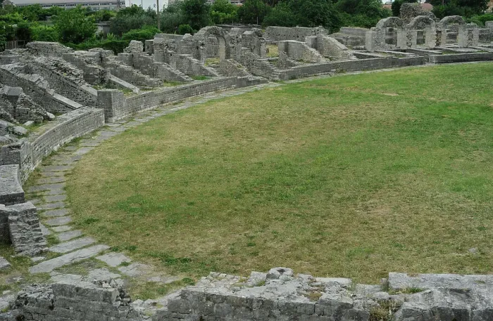 Framed Print : Croatia, Solin. City of Salona. The amphitheatre ruins