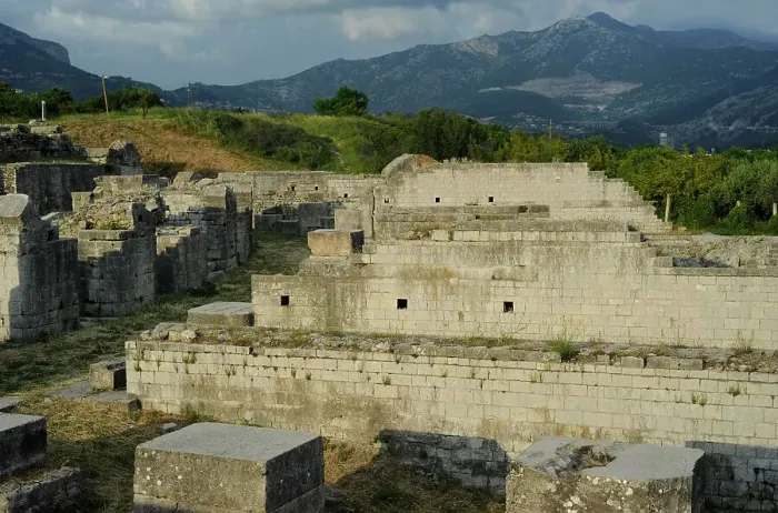Framed Print : Croatia, Solin. City of Salona. Ruins of the amphitheatre Framed Print : Croatia, Solin. City of Salona. Ruins of the amphitheatre