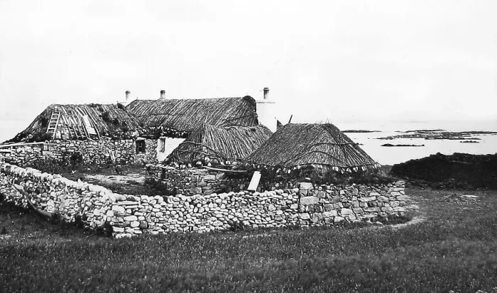 Framed Print : A croft on the Isle of Skye, Scotland, Victorian period Framed Print : A croft on the Isle of Skye, Scotland, Victorian period