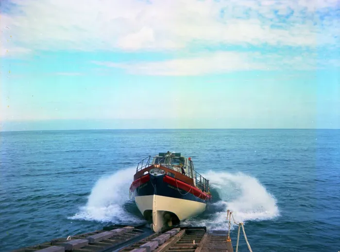Framed Print : Cromer - Launching the lifeboat Framed Print : Cromer - Launching the lifeboat