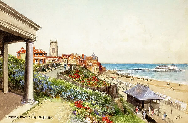Cromer, Norfolk, viewed from the cliff shelter