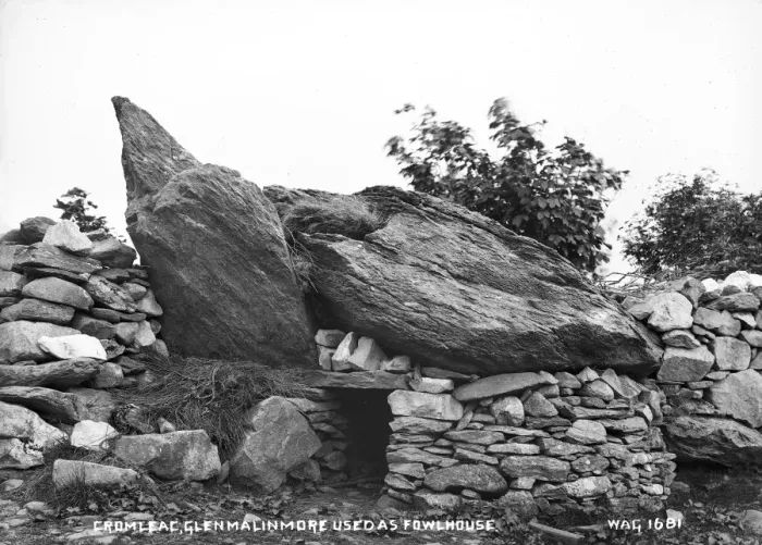 Framed Print : Cromlech, Glen Malinmore used As a Fowlhouse Framed Print : Cromlech, Glen Malinmore used As a Fowlhouse