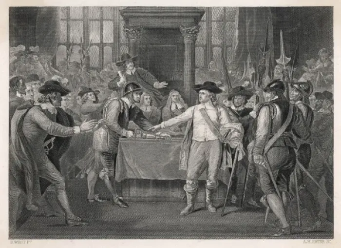Framed Print : Cromwell / Parliament / 1653 Framed Print : Cromwell / Parliament / 1653
