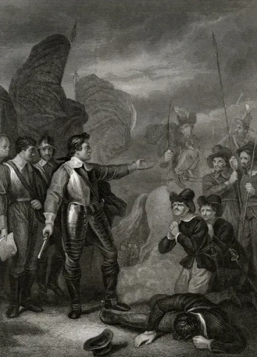 Framed Print : Cromwell Suppresses Mutiny in the Army Framed Print : Cromwell Suppresses Mutiny in the Army
