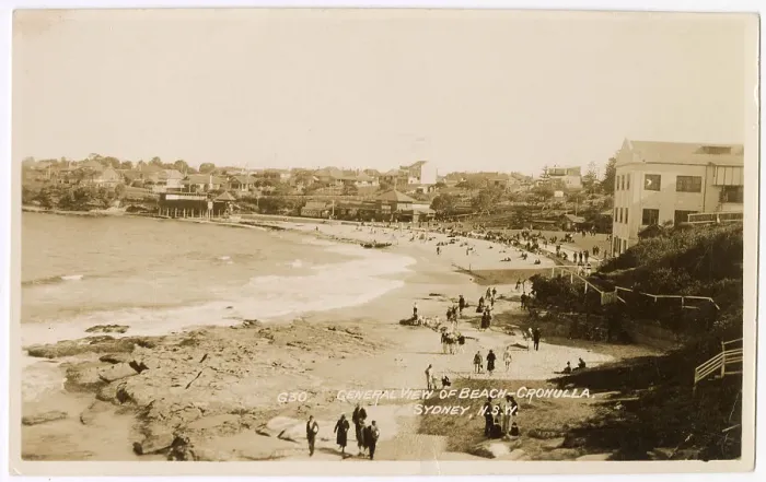 Framed Print : Cronulla Beach, Sydney, New South Wales, Australia Date: circa 1930s Framed Print : Cronulla Beach, Sydney, New South Wales, Australia Date: circa 1930s