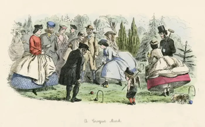 Framed Print : Croquet Match 1862 Framed Print : Croquet Match 1862