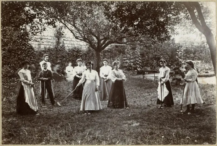 Framed Print : Croquet on rough pitch Framed Print : Croquet on rough pitch