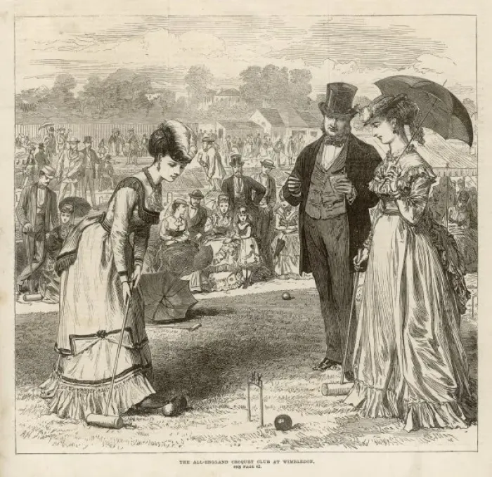 Framed Print : Croquet / Wimbledon / 1870 Framed Print : Croquet / Wimbledon / 1870