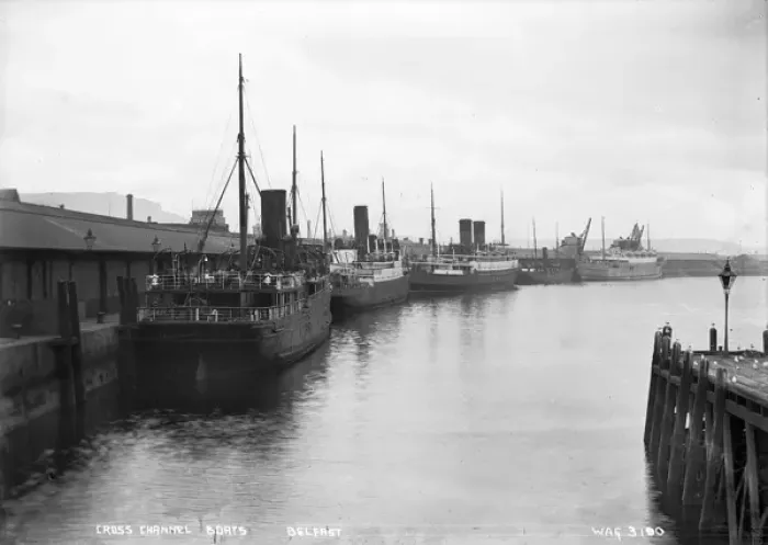Framed Print : Cross Channel Boats, Belfast Framed Print : Cross Channel Boats, Belfast