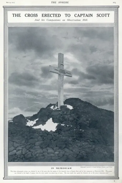 Framed Print : The cross erected to Captain Scott Framed Print : The cross erected to Captain Scott