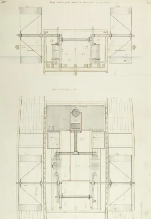 Framed Print : Cross section of the Caledonia steam engines Framed Print : Cross section of the Caledonia steam engines