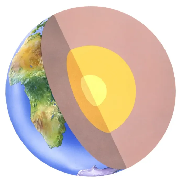 Framed Print : A cross section of the Earth Framed Print : A cross section of the Earth