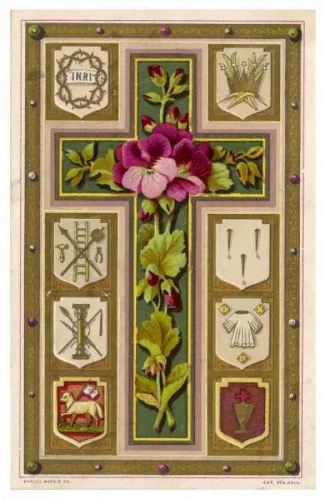 Framed Print : Cross and Symbols Framed Print : Cross and Symbols