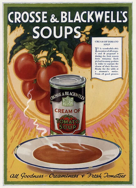 Crosse and Blackwells soups advertisement