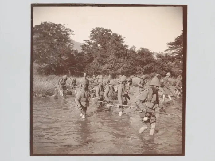 Framed Print : Crossing the North Kaap River, 20 Sept 1900 Framed Print : Crossing the North Kaap River, 20 Sept 1900
