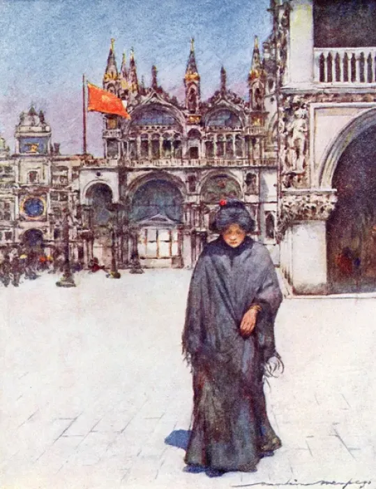 Framed Print : Crossing the Piazza of St. Mark - Venice, Italy Framed Print : Crossing the Piazza of St. Mark - Venice, Italy