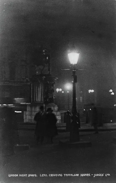 Framed Print : Crossing Trafalgar Square at Night Framed Print : Crossing Trafalgar Square at Night