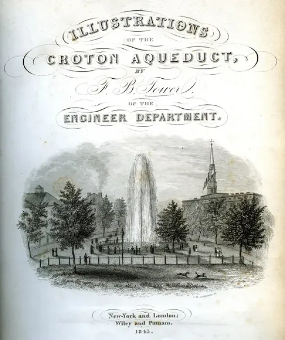 Framed Print : Croton aqueduct title page Framed Print : Croton aqueduct title page