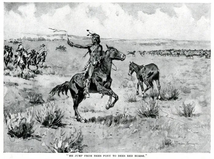 Framed Print : Crow Medicine Man and Medicine Horse Framed Print : Crow Medicine Man and Medicine Horse