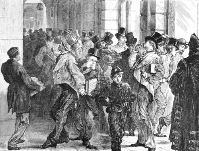 Framed Print : Crowd in the City of London, 1871 Framed Print : Crowd in the City of London, 1871